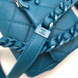 Chanel My Everything Lacquered Logo Flap Bag 20CM Caviar Grained Calfskin Leather Lacquer Hardware Cruise 2021 Seasonal Collection - Image 5