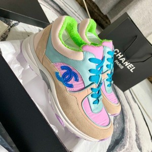 Chanel Nylon Trainer Sneakers Lambskin & Suede Leather Spring/Summer 2020 Collection - Image 3