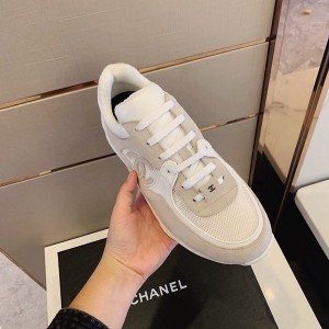 Chanel Nylon Trainer Sneakers Lambskin & Suede Leather Spring/Summer 2020 Collection - Image 4