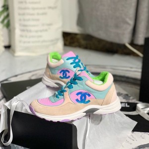 Chanel Nylon Trainer Sneakers Lambskin & Suede Leather Spring/Summer 2020 Collection - Image 4