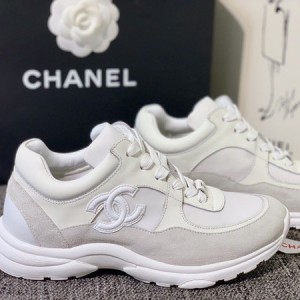 Chanel Nylon Trainer Sneakers Lambskin & Suede Leather Spring/Summer 2020 Collection - Image 6
