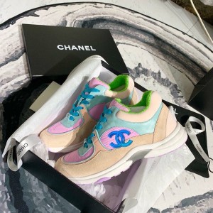 Chanel Nylon Trainer Sneakers Lambskin & Suede Leather Spring/Summer 2020 Collection - Image 7