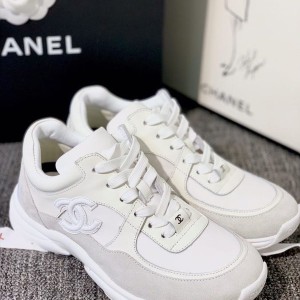 Chanel Nylon Trainer Sneakers Lambskin & Suede Leather Spring/Summer 2020 Collection - Image 8