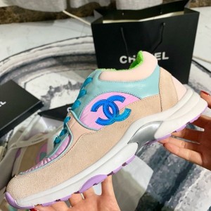 Chanel Nylon Trainer Sneakers Lambskin & Suede Leather Spring/Summer 2020 Collection - Image 9