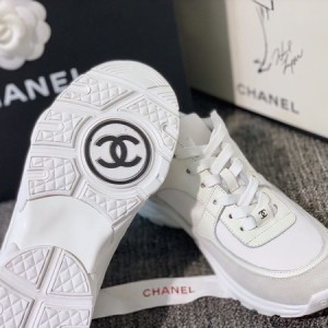 Chanel Nylon Trainer Sneakers Lambskin & Suede Leather Spring/Summer 2020 Collection - Image 9
