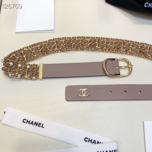 Chanel Pearl Chain Woven 3MM Belt Gold Hardware Calfskin Leather Fall/Winter 2020 Collection - Image 4