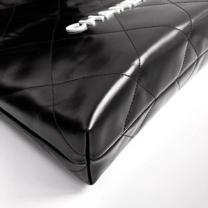 Chanel Plain Tote Bag 40cm AS3261 Calfskin Leather White Hardware Spring/Summer 2022 Collection - Image 6