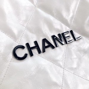 Chanel Plain Tote Bag 50cm AS3262 Calfskin Leather Black Hardware Spring/Summer 2022 Collection - Image 5