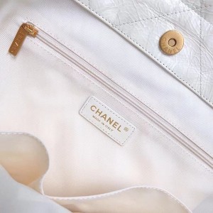 Chanel Plain Tote Bag 50cm AS3262 Calfskin Leather Black Hardware Spring/Summer 2022 Collection - Image 9