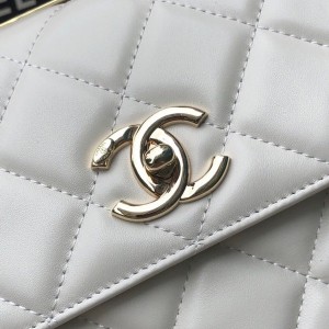 Chanel Quilted Trendy CC Bag 25cm AS92236 Gold Hardware Lambskin Leather Spring/Summer 2022 Collection - Image 5