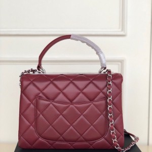 Chanel Quilted Trendy CC Bag 25cm AS92236 Silver Hardware Lambskin Leather Spring/Summer 2022 Collection - Image 3