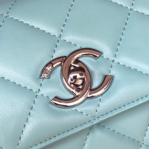Chanel Quilted Trendy CC Bag 25cm AS92236 Silver Hardware Lambskin Leather Spring/Summer 2022 Collection - Image 5