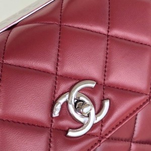 Chanel Quilted Trendy CC Bag 25cm AS92236 Silver Hardware Lambskin Leather Spring/Summer 2022 Collection - Image 6