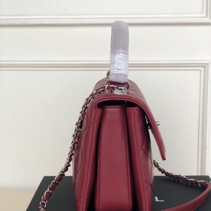 Chanel Quilted Trendy CC Bag 25cm AS92236 Silver Hardware Lambskin Leather Spring/Summer 2022 Collection - Image 8
