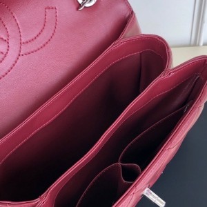 Chanel Quilted Trendy CC Bag 25cm AS92236 Silver Hardware Lambskin Leather Spring/Summer 2022 Collection - Image 9