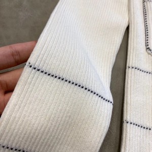 Chanel Rib Knit Cardigan Shirt Fall/Winter 2020 Collection - Image 6