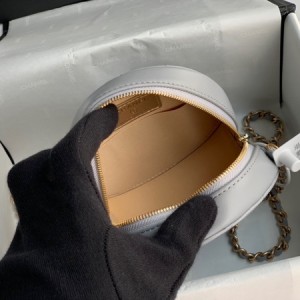 Chanel Round Vanity With Charm Chain With CC Details On Strap Bag 12cm Gold Hardware Lambskin Leather Spring/Summer 2020 Collection - Image 7