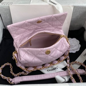 Chanel Small CC Wrapped Strap Bag 20cm Crumpled Lambskin Leather Gold Hardware Spring/Summer 2021 Collection - Image 3
