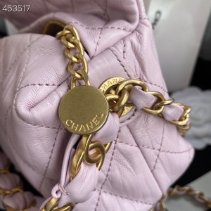 Chanel Small CC Wrapped Strap Bag 20cm Crumpled Lambskin Leather Gold Hardware Spring/Summer 2021 Collection - Image 4