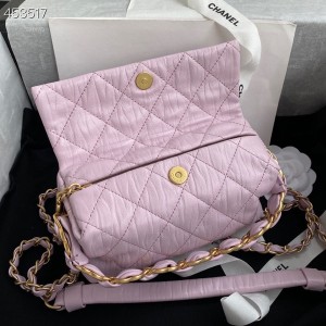 Chanel Small CC Wrapped Strap Bag 20cm Crumpled Lambskin Leather Gold Hardware Spring/Summer 2021 Collection - Image 7