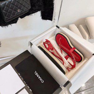 Chanel Strappy Espadrille Sandals Lambskin Leather Spring/Summer 2021 Collection - Image 3