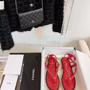 Chanel Strappy Espadrille Sandals Lambskin Leather Spring/Summer 2021 Collection - Image 4