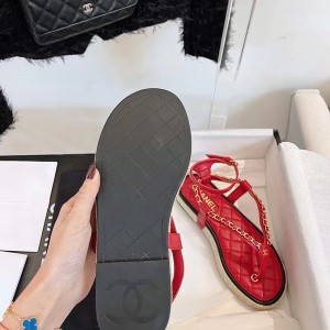 Chanel Strappy Espadrille Sandals Lambskin Leather Spring/Summer 2021 Collection - Image 8