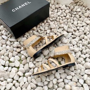 Chanel Strappy Gladiator Bow Embellished Sandals Calfskin Leather Spring/Summer 2020 Collection - Image 3
