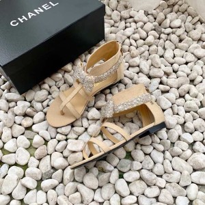 Chanel Strappy Gladiator Bow Embellished Sandals Calfskin Leather Spring/Summer 2020 Collection - Image 5