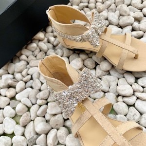 Chanel Strappy Gladiator Bow Embellished Sandals Calfskin Leather Spring/Summer 2020 Collection - Image 7