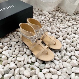 Chanel Strappy Gladiator Bow Embellished Sandals Calfskin Leather Spring/Summer 2020 Collection - Image 8