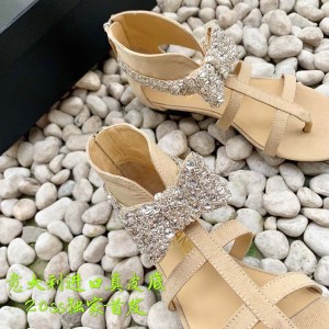 Chanel Strappy Gladiator Bow Embellished Sandals Calfskin Leather Spring/Summer 2020 Collection - Image 9