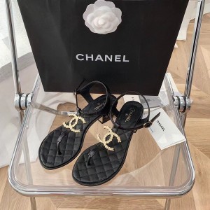 Chanel Thong Sandals Lambskin Leather Spring/Summer 2021 Collection - Image 3
