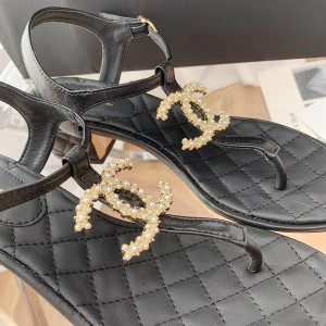 Chanel Thong Sandals Lambskin Leather Spring/Summer 2021 Collection - Image 9