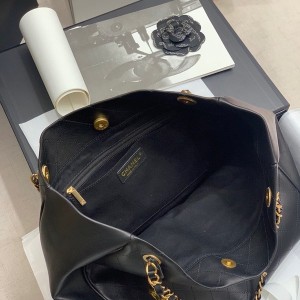 Chanel Tote Bag 36cm Gold Hardware Calfskin Leather Fall/Winter 2020 Collection - Image 7