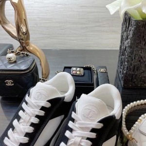 Chanel Trainer Sneakers Canvas/Lambskin Leather Spring/Summer 2021 Collection - Image 5