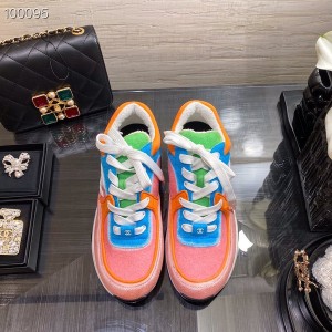 Chanel Trainer Sneakers Suede and Felt Fabric Spring/Summer 2021 Collection - Image 6