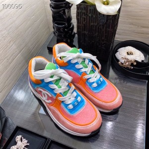 Chanel Trainer Sneakers Suede and Felt Fabric Spring/Summer 2021 Collection - Image 7