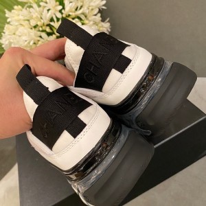 Chanel Transparent Sole Trainer Sneakers Velvet/Calfskin Leather Fall/Winter 2020 Collection - Image 4
