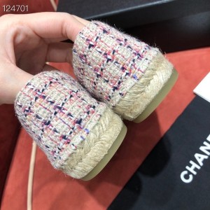 Chanel Tweed/Grosgrain Espadrilles Lambskin Leather Fall/Winter 2020 Collection - Image 5