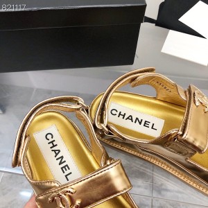 Chanel Velcro Dad Sandals Smooth Calfskin Leather Spring/Summer 2022 Collection - Image 4