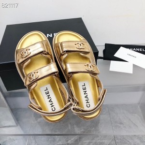 Chanel Velcro Dad Sandals Smooth Calfskin Leather Spring/Summer 2022 Collection - Image 6