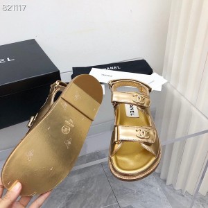 Chanel Velcro Dad Sandals Smooth Calfskin Leather Spring/Summer 2022 Collection - Image 9