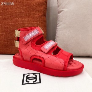 Chanel Velcro Strap Gladiator Sandals Lambskin Leather Spring/Summer 2021 Collection - Image 7