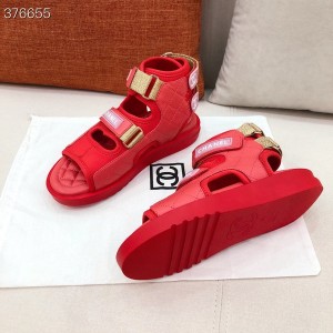 Chanel Velcro Strap Gladiator Sandals Lambskin Leather Spring/Summer 2021 Collection - Image 8