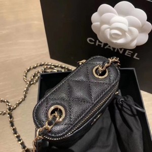 Chanel Vertical Vanity Bag 12cm Caviar Leather Gold Hardware Fall/Winter 2020 Collection - Image 4