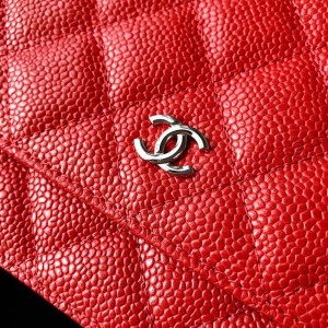 Chanel WOC Bag 20cm AS81165 Grained Calfskin Leather Silver Hardware Spring/Summer 2022 Collection - Image 5