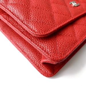 Chanel WOC Bag 20cm AS81165 Grained Calfskin Leather Silver Hardware Spring/Summer 2022 Collection - Image 7