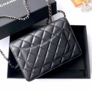 Chanel WOC Bag 20cm AS81165 Lambskin Leather Silver Hardware Spring/Summer 2022 Collection - Image 5
