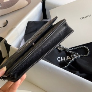 Chanel WOC Bag 20cm Caviar Leather Silver Hardware Spring/Summer 2020 Collection - Image 9